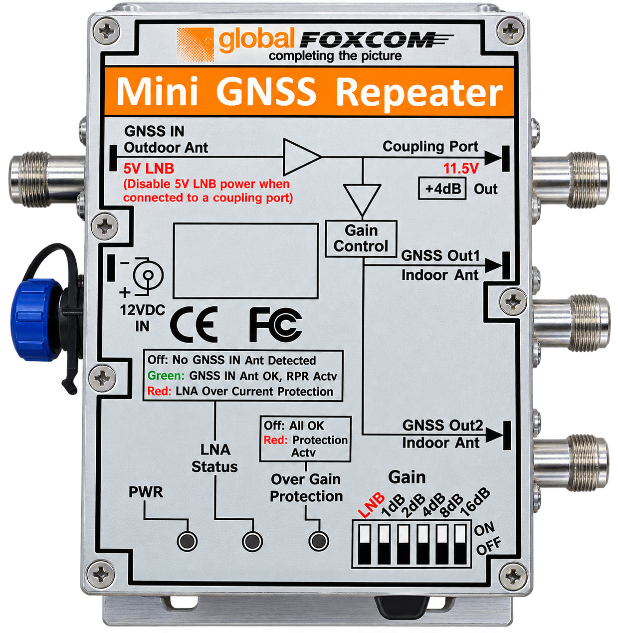 Outdoor Mini GNSS Coaxial Repeater